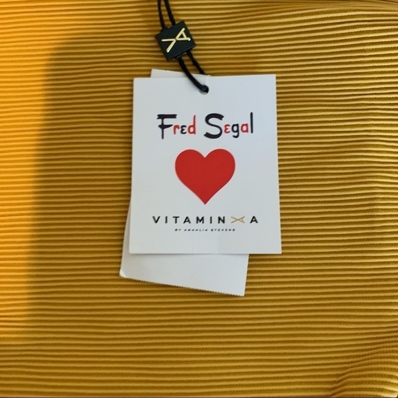 Vitamin A Fred SEGAL golden yellow high waisted bikini bathing suit bottom. - Picture 4 of 9